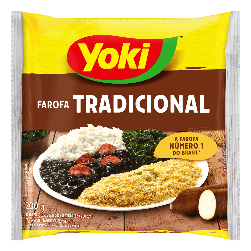 Farofa de Mandioca Tradicional Yoki Pacote 200g